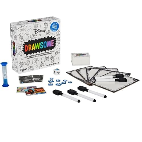 Ridley's Games: Disney Drawsome Party Game | Draw Your Favorite Disney Characters and Fellow Players in This Hilarious Party Game! | Ages 8+, 3-10 Players, 30-Minute Playtime