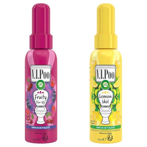 Air Wick V.I.Poo Anti-Odour Toilet Spray: Fruity Pin Up + Lemon Idol Pack of 2