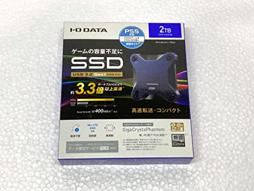 I-O DATA SSPH-UA2NB 2TB 外付けSSD Amazon | SSPH-UA2NB [USB3.2 Gen1 ポータブルSSD 2TB ミレニアム群青