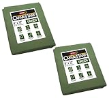 Mytee Products 2 Pack 8' x 12' Green 12oz Canvas Tarp with Grommets - Water Resistant - Heavy Duty Canvas...