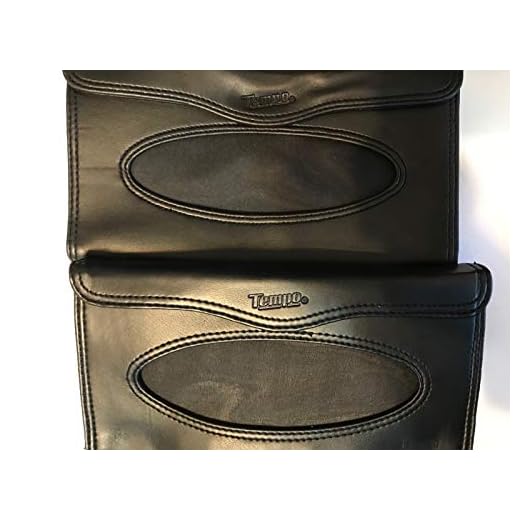 ATB Car & Truck Black Leather Visor Tissue Case - 2 Per Order