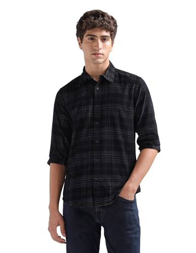 Image of Flying Machine Men's Slim Fit Shirt | Checked | Long Sleeves | Shirt for Man
