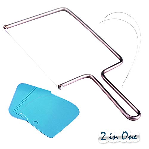 Cheese Slicer Wire Cutter & Dough Scraper - Cheese Knives Slicers with Wire