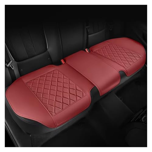 TPSOBRU Fundas Asientos Coche para VW para Tiguan para Polo 9N GOL G3 G5 ID4 para Golf 8 7 6 5 4 Cojín Accesorios Funda Universal PU Asiento Coche 1 Pieza(E 1PC-Wine Red)
