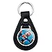 Black Leather Superman Character Keychain