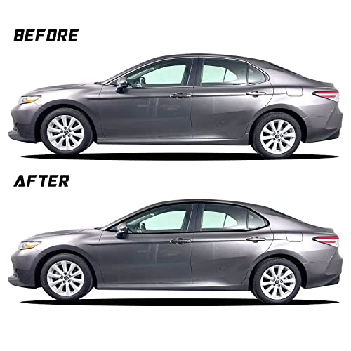 Window Trim Chrome Delete Blackout Precut Vinyl Wrap Overlay Kit Compatible with and Fits Camry 2018 2019 - Gloss Black