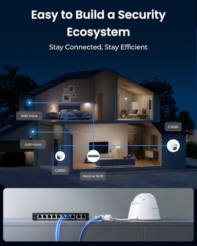 REOLINK PoE Security Camera CX820, ColorX 4K UHD True Color Night Vision - image 6