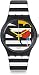Swatch Men's Originals SUOM108 Black Multi Rubber Analog Quartz Fashion Watch