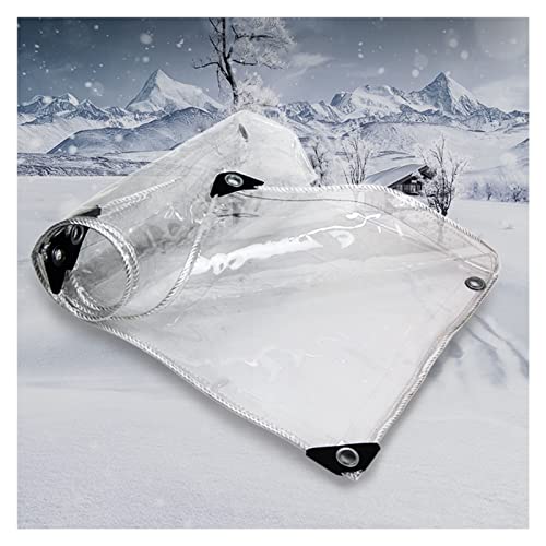 UHEKC Lona Transparente Impermeable Antidesgarro Resistente Lasticos Toldos Lavable Durable Lonas, para Coches Jardín Plantas Pabellón(3.94x8.2ft/1.2x2.5m)