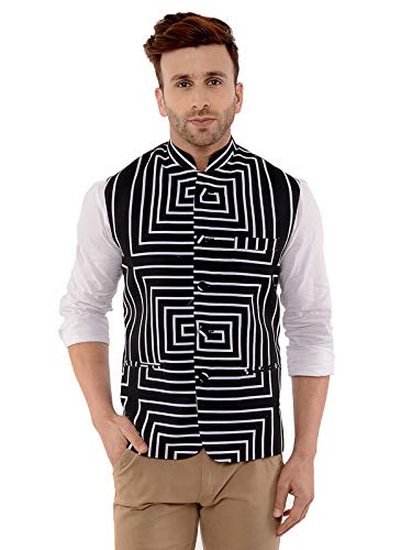 hangup Men's Synthetic Nehru Jacket Waist Coat