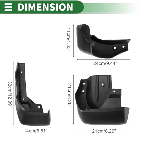 Image of Motoforti Mud Flaps Splash Guards Mud Guards for Honda Elysion 2022-2023 W /Mount Accessories