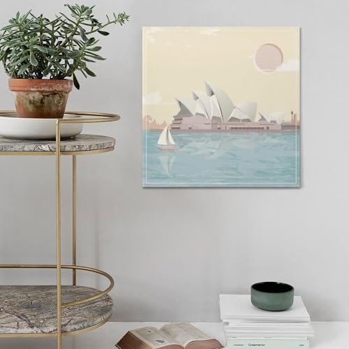 Décoration esthétique paysage voilier poster opéra rétro - 5