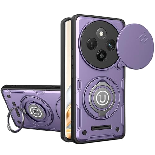 �X�}�z�P�[�X �Ή��@�� for Honor X9C / Magic7 Lite / X60 Pro�y�}�O�l�b�g���ԍڃ}�E���g �����h�~ 2-in-1 PC+TPU 2�E�F�C�u���P�b�g�X�^���h �J���������Y�ی�zPurple