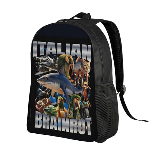 Primary Bookbag Funny Italian Brainrot’s Fashion Novel Italian Brainrot’s Game Backpacks For Daily Laptop Daypacks Gifts Rucksack