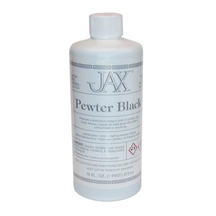Jax Pewter Black Patina for Solder, Lead, Brass, Copper & More 16oz.