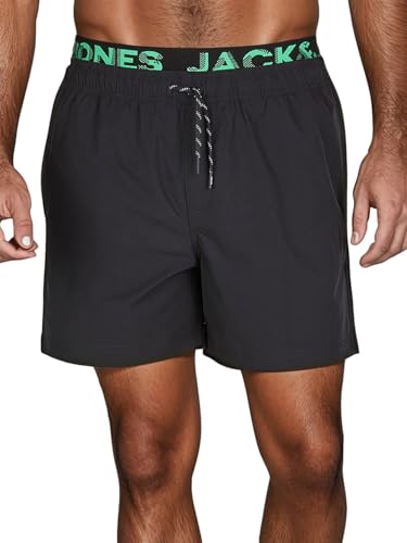 JACK & JONES Badehose Herren lang Badeshorts Doppelter Bund Maui JJSWIM Kurze Hosen Schwimmhose Shorts Größe:3XL Farbe:Andean Toucan (12281192)