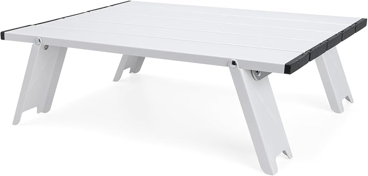 Small Folding Camping Table, Mini Low Portable Beach Tables, White