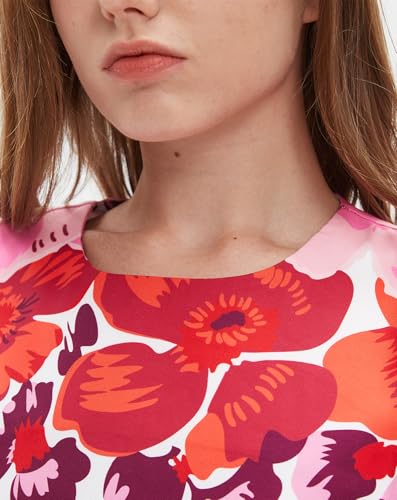 Women's 2025 Summer Sleeveless Tank Dress Crewneck Floral Print Pleated A Line Casual Short Mini Dresses4