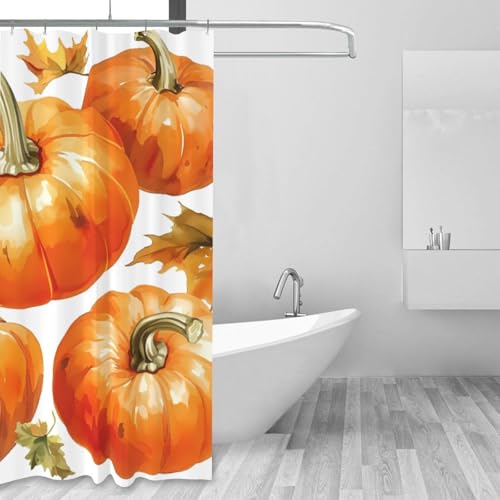 Rideau de douche imperméable moderne Five Pumpkins avec 12 crochets - 7