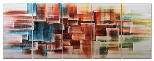 Yihui Arts Abstract Metal Wall Arts Hand Crafted Aluminum Artwork Large Modern Wall Accent For Living Room Bedroom Kitchen Decor #TOP1