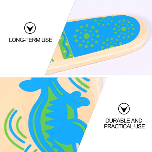 ABOOFAN 2 peças de bumerangues infantis de madeira clássicos bumerangues de retorno com arte colorid