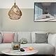 Baoblaze Rattan Lampenschirm Hängend, Korb Lampenschirm für Hängelampe, Boho Lampe Pendelleuchte, Rattan Bambus Hängeleuchte Esstischlampe für Schlafzimmer Flur Küche Esstisch