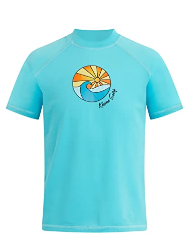 Image of Kanu Surf Girls' Jade Rash Guard UPF 50+ Sun Protection Short Sleeve Swim Shirt