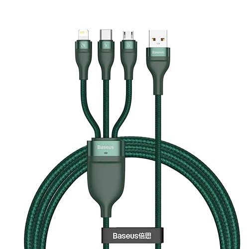 Baseus Flash Series One-for-Three Fast Charging Data Cable USB to M+L+C 66W 1.2m (Black) (B099K8G3KM) Amazon Price History, Amazon Price Tracker
