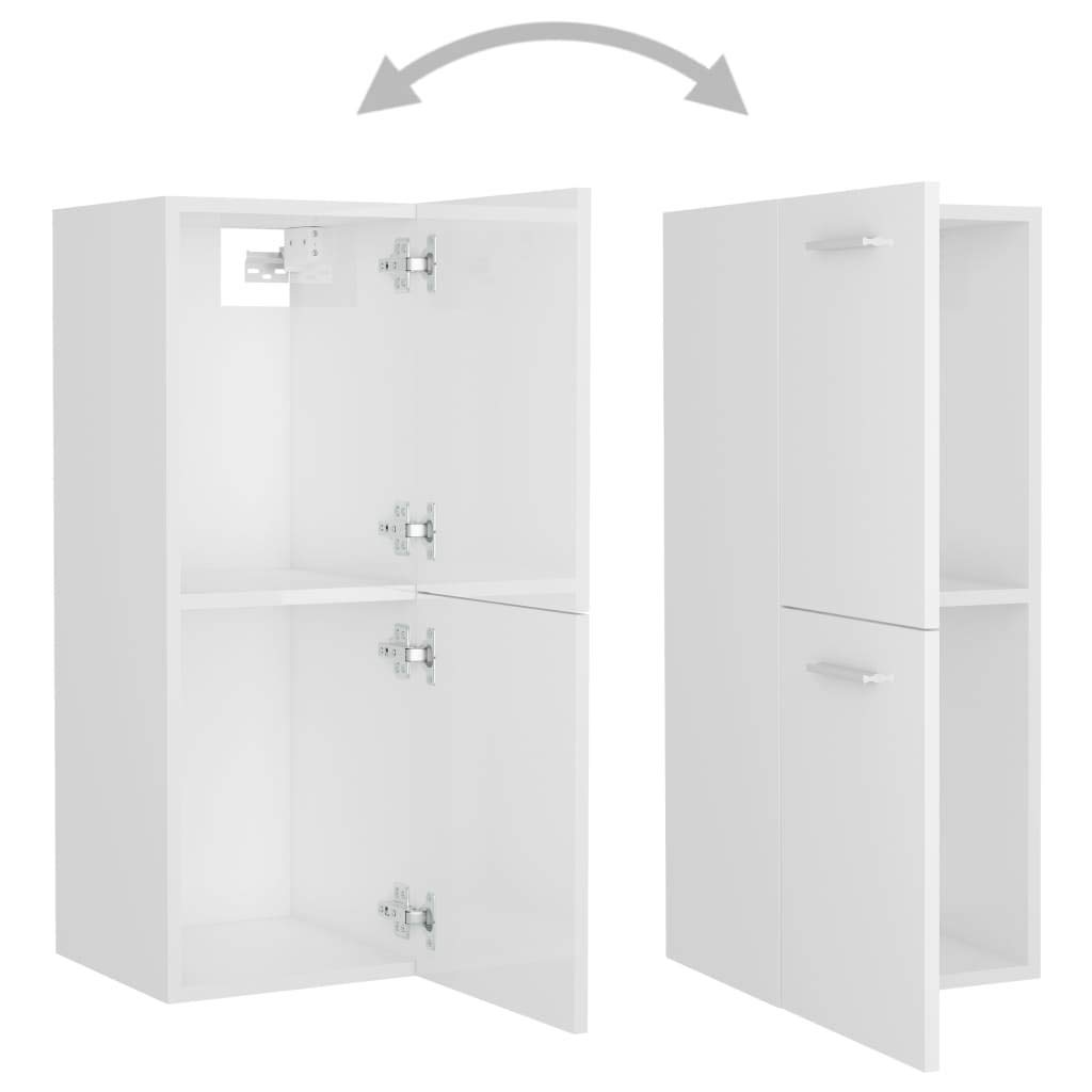 Artículos para el hogar, juego de muebles de baño, madera de ingeniería blanca brillante, muebles de traje