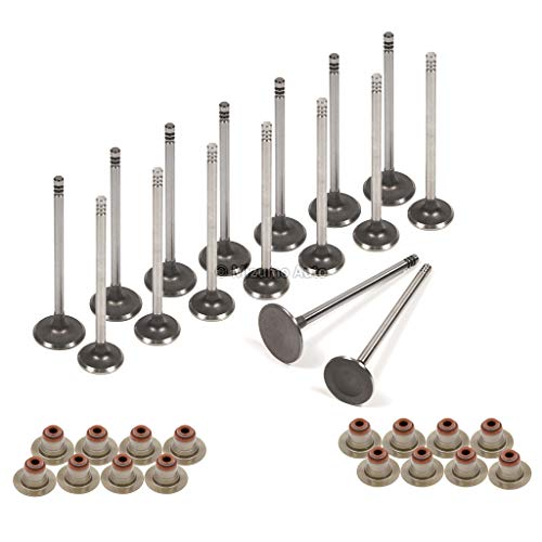 Evergreen IEVS5033(16) Intake Exhaust Valves w/Seals Compatible with 02-05 Dodge Chrysler Neon 2.0L SOHC ECB