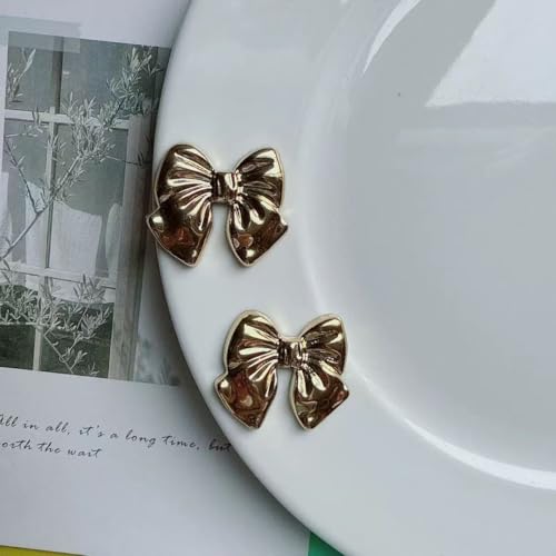 Imanes decorativos moño dorado para refrigerador 12 unidades miniatura 6