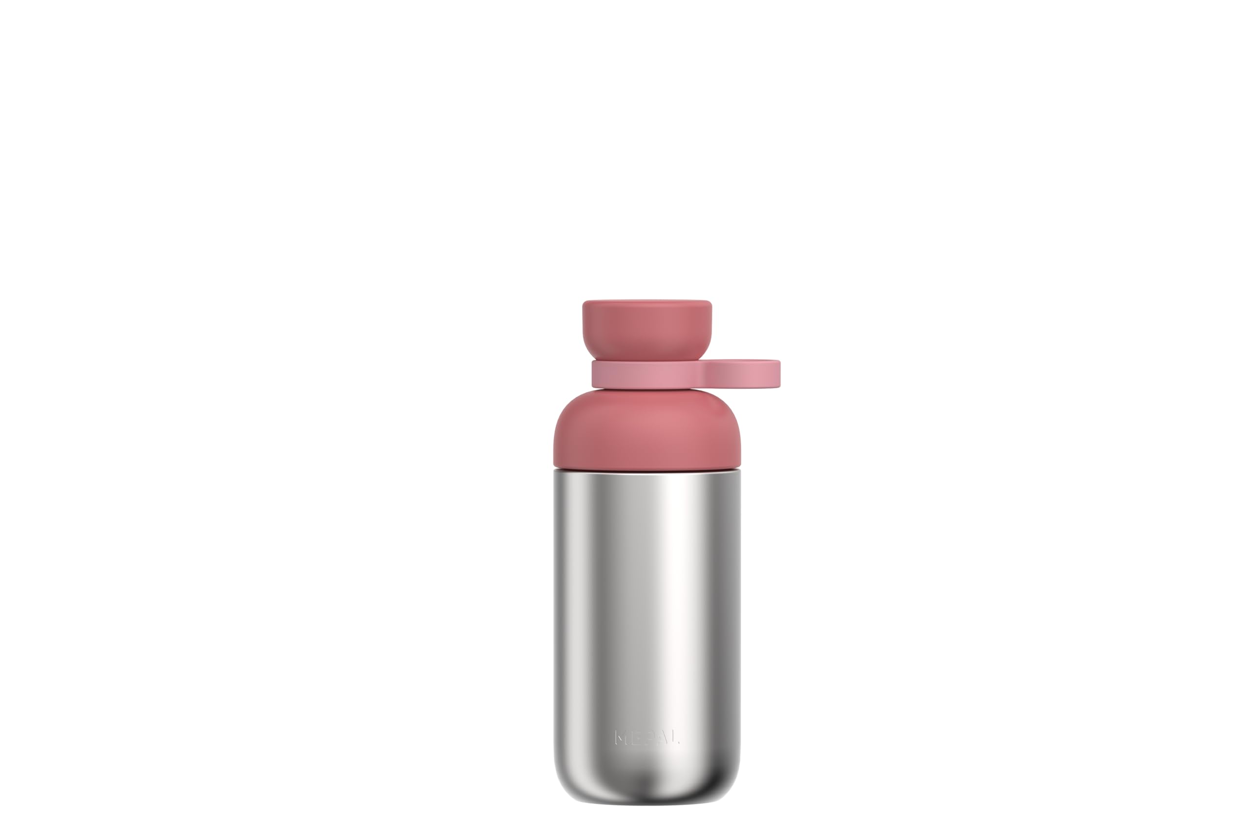 Mepal Vivid Mauve - Stainless Steel Water Bottle Vita - Two Openings For Extra Drinking Convenience - Leakproof And Dishwasher Safe - Neutral In Taste - Metal Water Bottle - 500 Ml