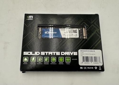 3D NAND 512GB 2000/1400 MB/s PCIe NVMe 3.0 x4 M.2 2280 SSD by MUSHKIN