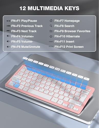 Image of TECKNET Wireless Keyboard and Mouse Combo, Mini Cordless Computer Keyboard and Mouse Set 2.4GHz, Silent Adjustable 1600 DPI, Quiet Click, Lag-Free for Computer, Laptop, PC, Windows, Mac, Chrome OS