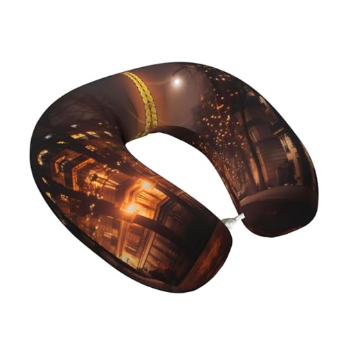 Almohada de viaje espuma viscoelástica negra miniatura 2