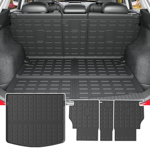 powoq Cargo Mat Compatible with 2023-2025 Mazda CX-5 Trunk Mat TPE Cargo Liner Backrest Trunk Liner...