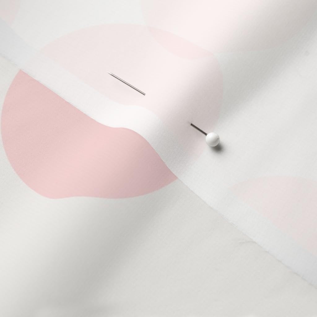 Spoonflower Fabric - Polka Dots Pale Pink White Girl Nursery Print Womens Blush Shower Printed on Chiffon Fabric by The Yard - Sewing Fashion Apparel Dresses Home Decor
