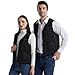 LIUHD Heated Vest for Men Women with 8 Zone Double Switch Lightweight Washable Heating Jacket for Hiking Camping,Black,4XL(Bust:122CM)