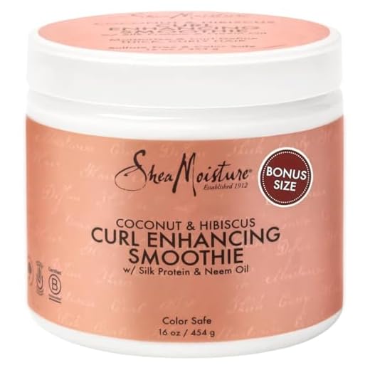 Shea Moisture Curly Hair Products, Coconut & Hibiscus Curl Enhancing Smoothie with Shea Butter, Sulfate Free, Paraben Free Hair Cream for Anti-Frizz, Moisture & Shine, Family Size, 16 Fl Oz