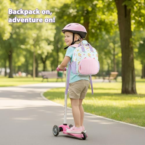 GAGAKU Toddler Backpack for Girls 2-4 years Kids Mini Backpacks Cartoon Breathable Comfortable Preschool Daypack for School Travel Lightwieght Bag - Pink - Image 7