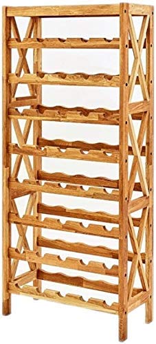 Soporte para Botellas de Madera Maciza 8 Capas