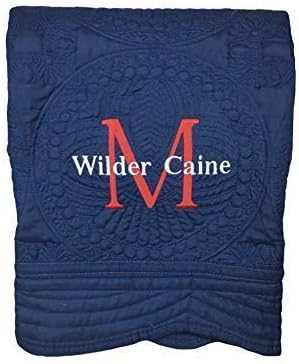 Personalized Baby Quilt with Monogram - 36x46 in