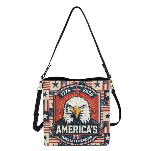 Image of HUGS IDEA Boho Bags for Women Leather Handbag Shoulder Bucket Crossbody Purse