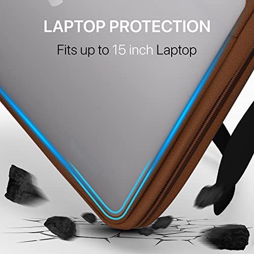 Image of Vaku Luxos Da Valencia 13 inch|14 inch Inch Laptop Bag Leather Collection Messenger Organizer Shoulder Sling Office Bag for Men & Women With Adjustable Strap for Laptop and MacBook