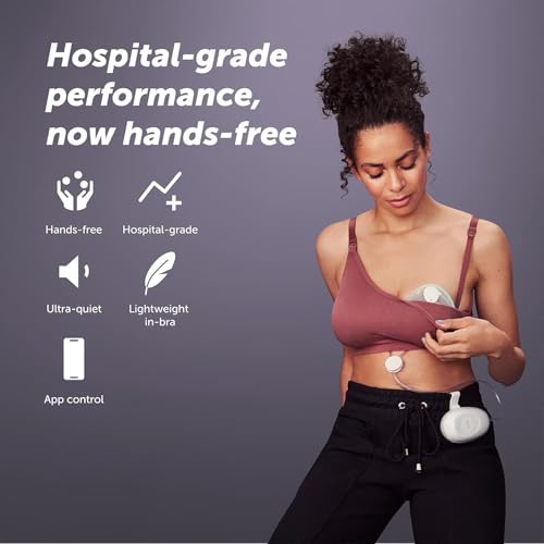 Elvie Stride Plus- Hospital-Grade App-Controlled Breast Pump - Hands-Free Wearable Ultra-Quiet Electric Breast Pump