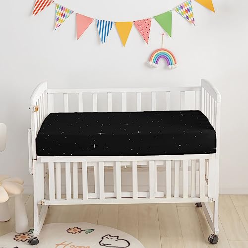 Image of Moon Theme Cat Branch Printed Nursery Crib Bedding Set, 3pcs - Comforter, Crib Sheet & Crib Skirt for Baby Boys and Girls