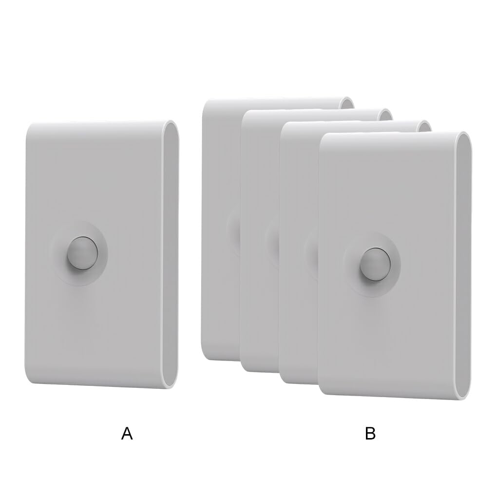 Luce Notturna con sensore Ricaricabile con modalità Fissa. Luci notturne a LED in ABS Ricaricabili e a Risparmio energetico, Confezione da 4