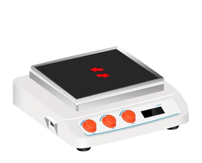 Orbital Shaker Lab Linear Shaker Reciprocating Rocker Orbital Testing Equipment Linear Shaking Instrument with Speed Range 60 to 500rpm Heating Power 35/185W