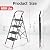 Step Ladder Foldable Folding Stool - for Home Adults Kitchen 4 Stepping Extension Tall Heavy Duty with Handrails - Closet Stepstool Stair Ladders Extendable Stepladder for Indoor House 600Lbs