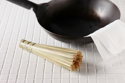 Image of KAGOYA Sasara Bamboo Brush for Frying Pans and Woks (9.1inch) Vegetable Brush